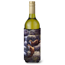 """"Caroline's Treasures BDBA0293LITERK """"""""Otters by the Waterfall van Daphne Baxter"""""""" Wijnfles Drankisolator Hugger 750ml Veelkleurig""""