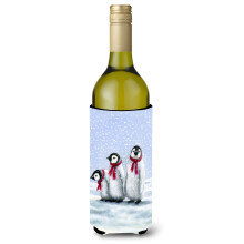 Caroline's Treasures BDBA0419LITERK Penguins by Daphne Baxter Wine Bottle Beverage Insulator Hugger 750ml Multicolor
