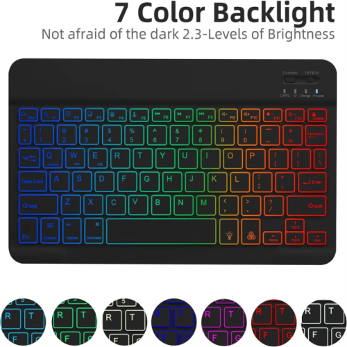 (black, Tab A9 Plus) Keyboard Case Wireless Detachable Tablet Cover Bac 2