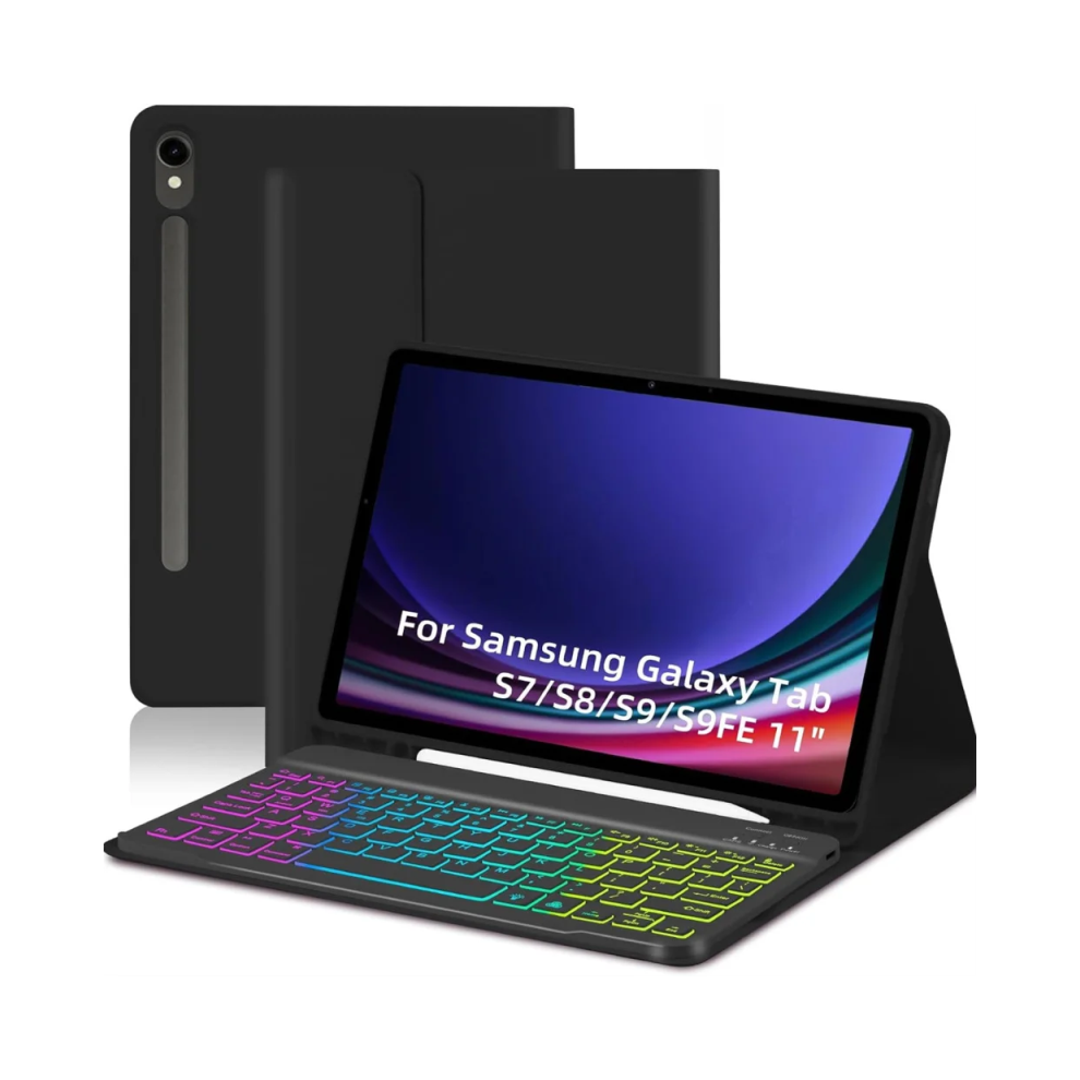 (, Tab S9 Fe 10.9) Keyboard Case Wireless Detachable Tablet Cover Bac Black 976662422446