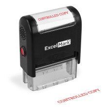 Kontrollierte Kopie, selbstf  rbender Gummistempel     rote Tinte (ExcelMark A1539)