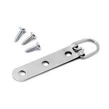 Suportes de Corda D Pesados PHS - Pacote com 30 Suportes Grandes para Pendurar Quadros - Anéis D de 3 Furos com Parafusos - Capacidade de 50 Libras