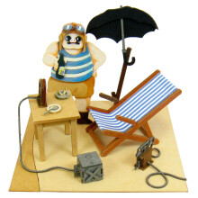 Sankei MP07-23 Studio Ghibli Mini Red Pig Polka Agito Non-Scale Papercraft