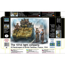 101 Light Company US Paratroopers and British Tankman 1944 1/35 Master Box 35164 af MasterBox