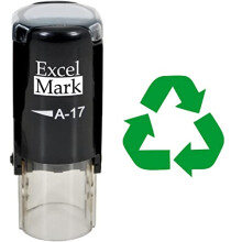 Simbol de reciclare - Excelmark A17 Stamp de cauciuc cu cerneala - cerneala verde