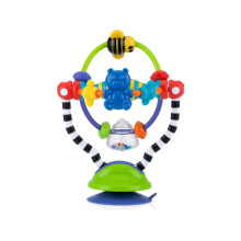 Nuby Silly Spinwheel Zabawka z przyssawką – Interaktywna zabawka do krzesełka do karmienia dla niemowląt i małych dzieci – od 6 miesięcy