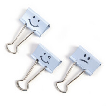 Rapesco Binder Clips 32 mm Emoji Clips [Pack of 20] jauhe sininen (1353)