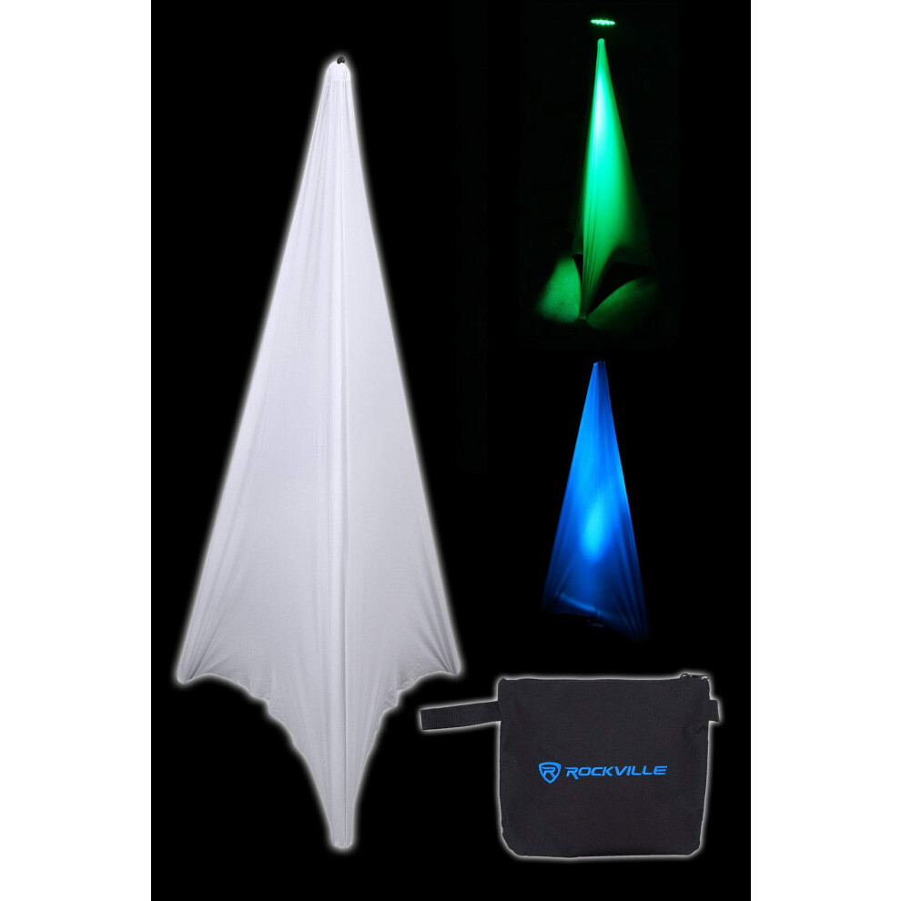 Rockville White Tripod PA Speaker Stand Scrim Cloth + Carry Bag (RSC7W)-image-OPC-PFFSBFY-NEW