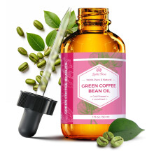 Leven Rose Grunes Kaffeebohnen   l, 100 % naturliches, reines, kaltgepresstes, unraffiniertes Kaffeebohnen   l fur die Augenpartie, Gesicht, Nagel, H