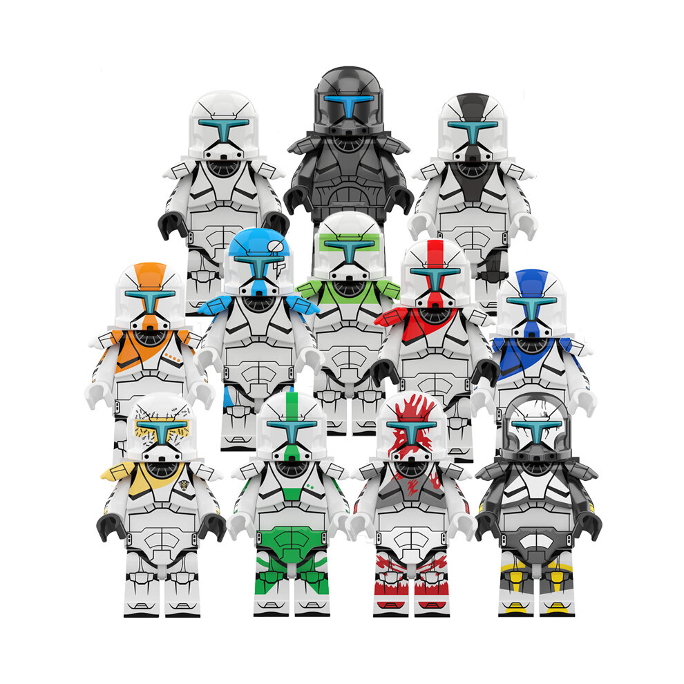 12pcs Star Wars Building Blocks Humans Stormtroopers Assault Team Minifigures Toys-image-OPC-PGBMPN7-NEW
