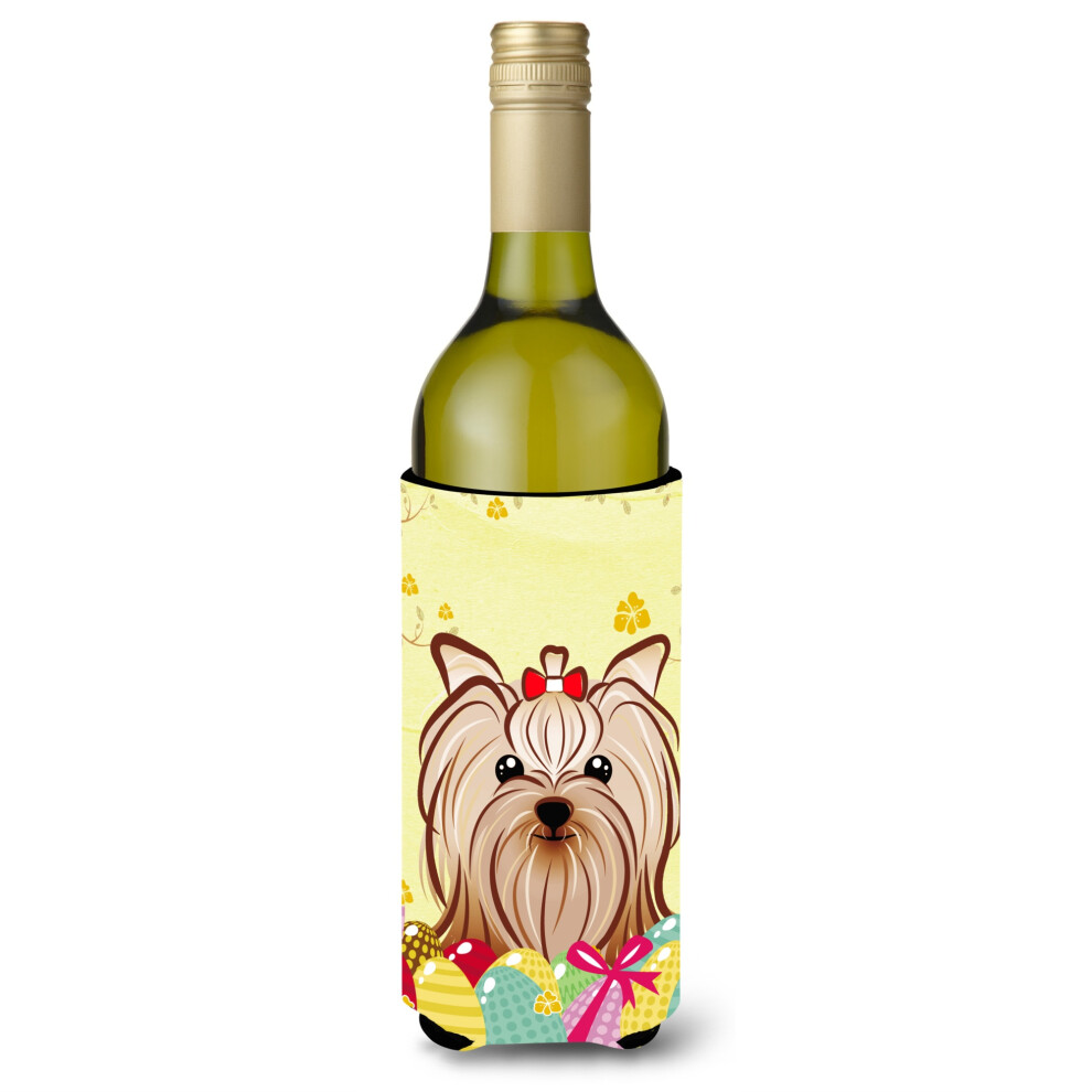 Les Tr Sors De Caroline BB1886LITERK Chasse Aux Ufs De P Ques Pour Yorkshire Terrier Bouteille De Vin Koozie 750 Ml Multicolore-image
