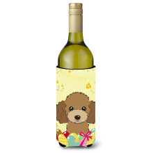 """" Caroline's Comorsures BB1938Literk """" """" Chocolate Brown Poodle Pa?te Vnatoare """" ""Buttle -Bottle Hugger Koozie 750ml multicolor"" ""