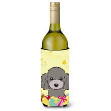 """" Caroline's Treasures BB1941literk """" """" Silver Grey Poodle Pa?te Vnatoare """" ""Buttle Buttle Hugger Koozie 750ml multicolor"" ""