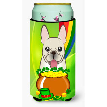 """"Caroline's Treasures BB1982TBC """"""""Franse Bulldog St. Patrick's Day""""""""Tall Boy Hugger Koozie Veelkleurig""""