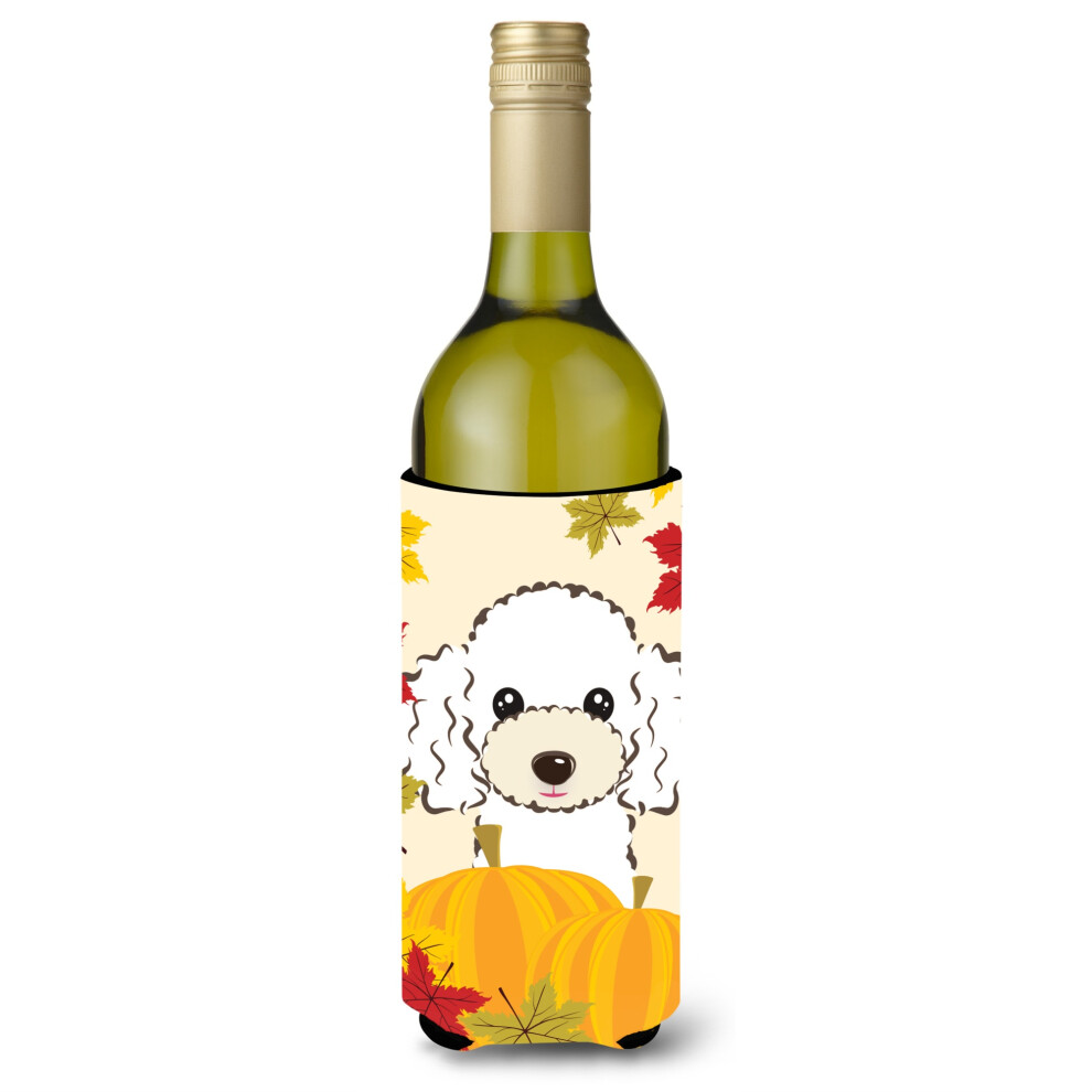 Coffret cadeau pour bouteille de vin Koozie 750 ml multicolore       Caroline's Treasures BB2063LITERK       Caniche blanc Thanksgiving