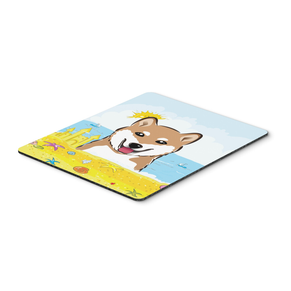 Caroline's Treasures Shiba Inu Summer Beach Mouse Pad Hot Pad Or Trivet Multicolor Bb2093mp 638508200105