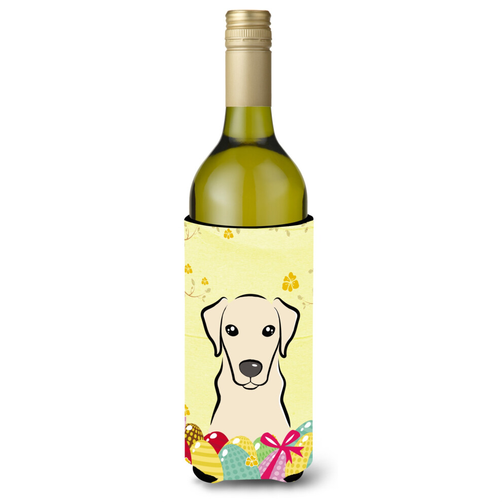 ""Caroline's Treasures BB1904LITERK"" """"""Gele Labrador Paaseierenjacht"""""""" Wijnfles Hugger Koozie 750Ml Multicolor""""-image