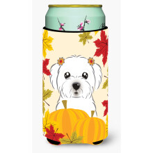 """"Caroline's Treasures BB2014TBC """"""""Maltese Thanksgiving"""""""" Lange jongen knuffel Koozie veelkleurig""""