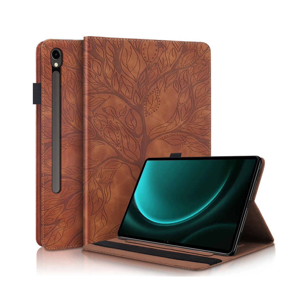 (, For Tab S9 Fe 10.9) Tablet For Samsung Galaxy Tab S9 Fe Case 10.9 Inch Brown 976662445919