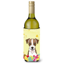 "" Caroline's Comorsures BB1884Literk """" """" Jack Russell Terrier East Egg Hunt """" ""Buttle Buttle Hugger Koozie 750ml multicolor"" ""
