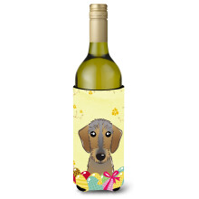 """" Caroline's Comorsures BB1915Literk """" """" Wirehaired Dachshund East Egg Hunt """" """" Buttle Buttle Hugger Koozie 750ml multicolor """"