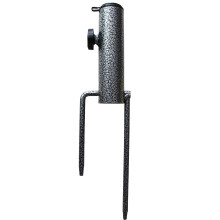 Ammsun Patio Paraply Steel Anchor Beach Paraply Heavy Duty Metal Gr?s Auger Holder Stands Base med to gafler Ideel til brug i jord til flagfiskes