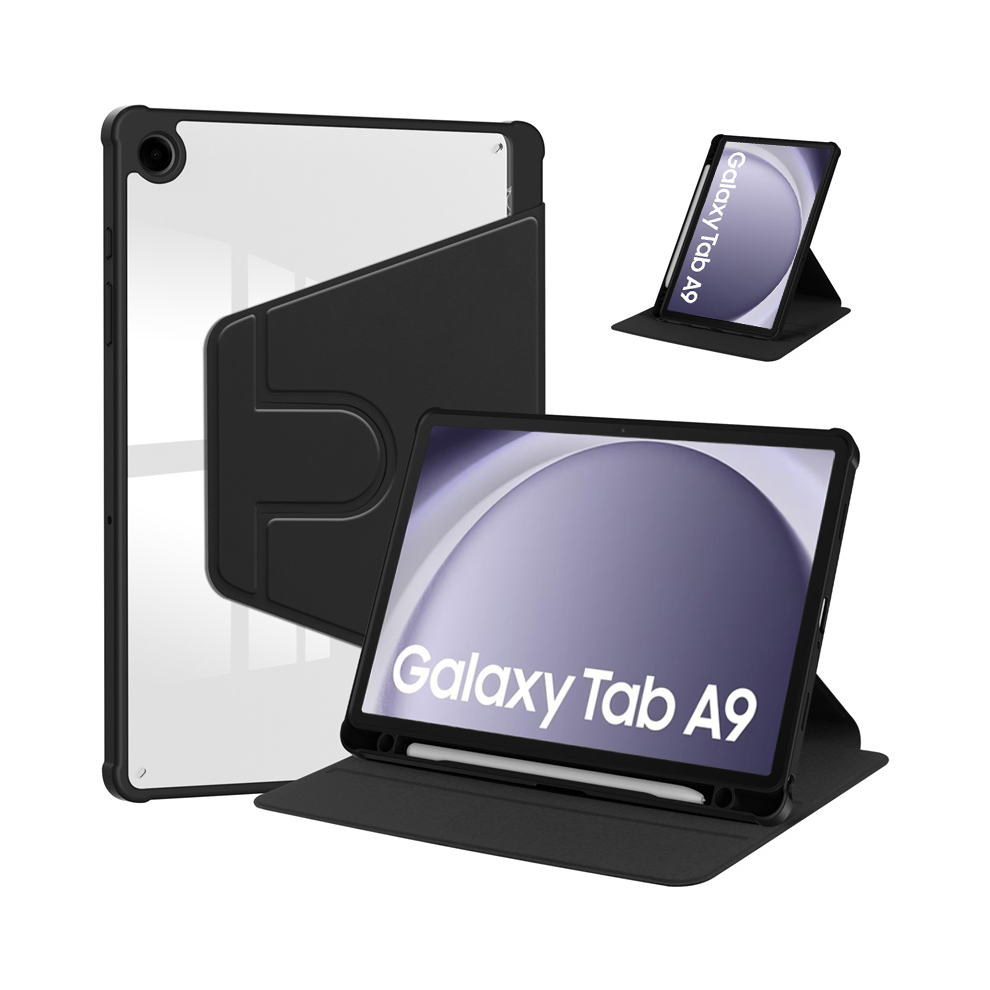 (, Tab A9 (8.7 Inch)) For Samsung Tab A9 Case 8.7 Inch 360 Rotating Acry Black 976662451392