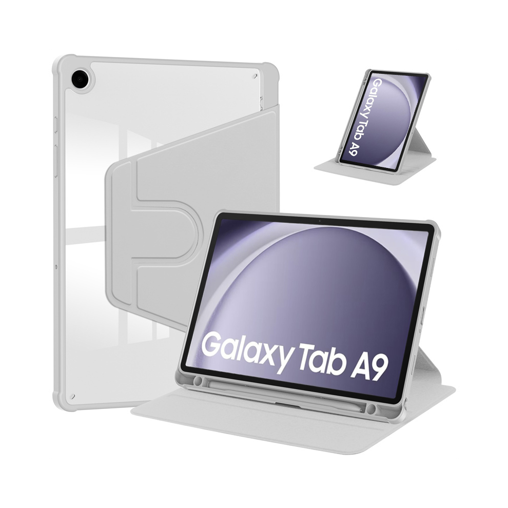 (, Tab A9 (8.7 Inch)) For Samsung Tab A9 Case 8.7 Inch 360 Rotating Acry Gray 976662451354