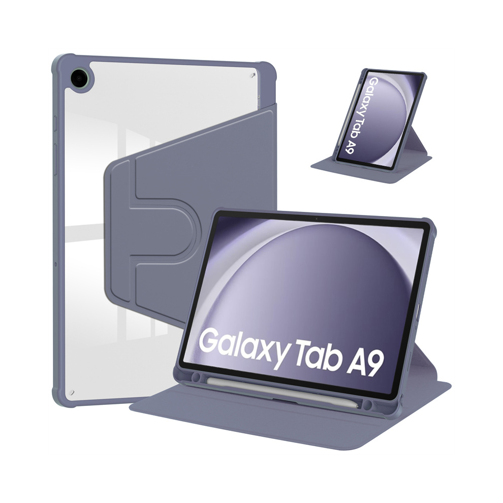 (Lavender Gray, Tab A9 (8.7 Inch)) For Samsung Tab A9 Case 8.7 Inch 360 Rotating Acry Purple 976662451385