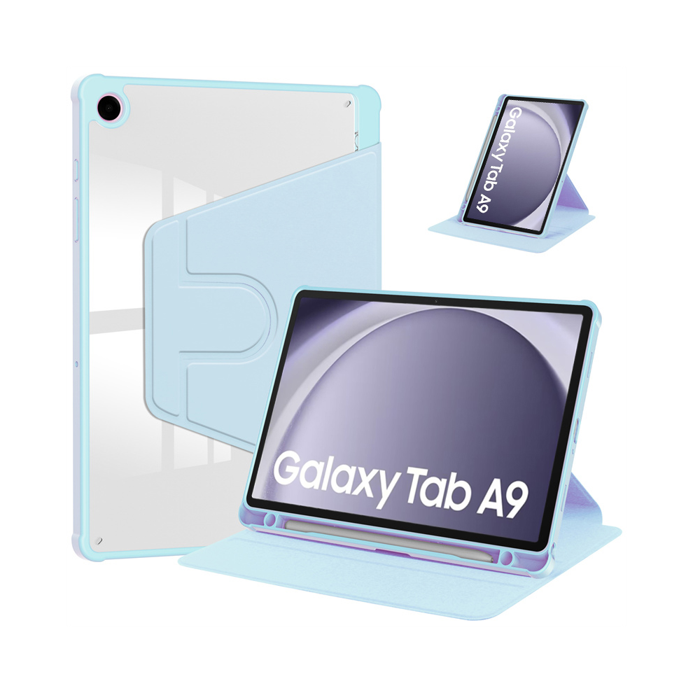 (Sky Tab A9 (8.7 Inch)) For Samsung Tab A9 Case 8.7 Inch 360 Rotating Acry Blue 976662451378
