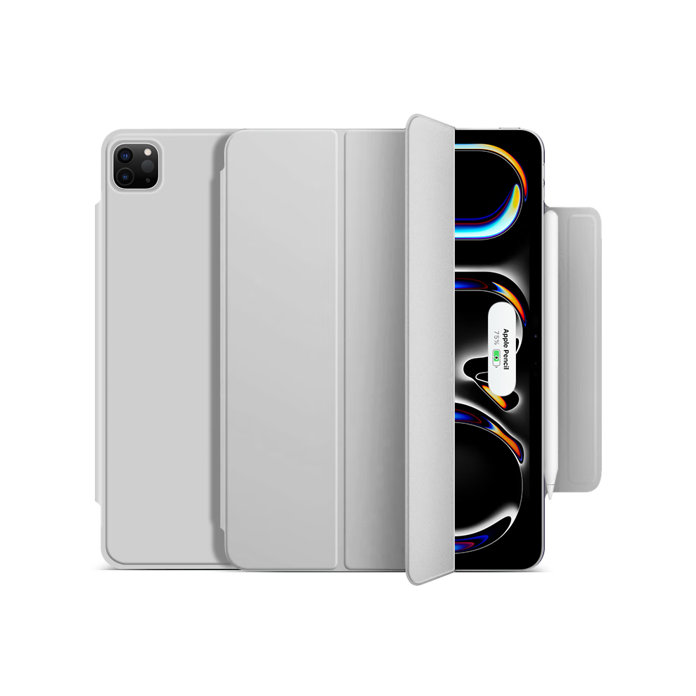 (, Air 13 M2 2024) Magnetic Case For Ipad Pro 13 11 M4 12.9 6Th 2024 Gray 976662445544