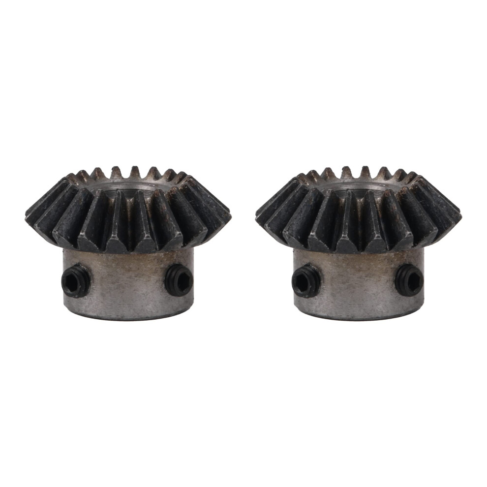 Cnbtr 45 Steel 1.5 Modulus 10Mm Hole Diameter Tapered Bevel Gear Wheel 20T Pack Of 2 Silver 6930584272873