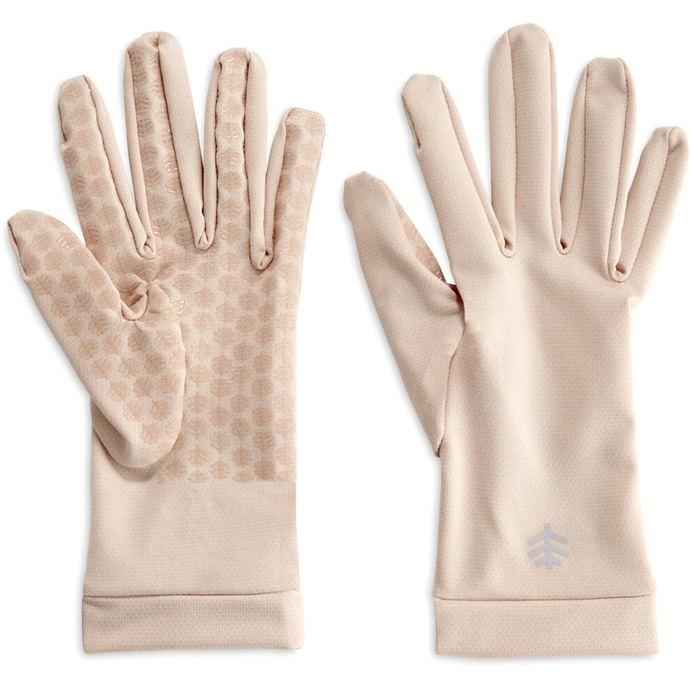 Coolibar UPF 50+ Unisex Sawyer UV Sun Gloves - Sun Protective Medium- Beige