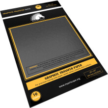 MyArtscape Graphiet Overdrachtpapier, 18" x 24" - 10 Vellen - Zwart Gewaxed Koolstofpapier - Voor Tekenen en Overdragen