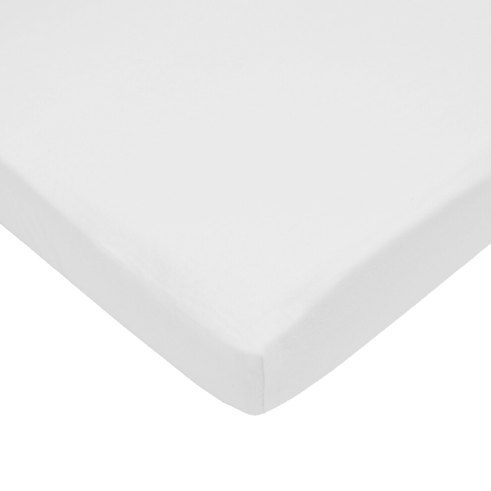 Drap-housse TL Care en jersey de coton 100 % naturel 45 x 91 cm pour berceau/berceau - Blanc, doux et respirant pour gar   ons et filles