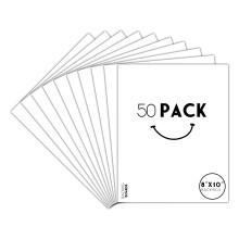 Golden State Art-pakket van 50 witte steunplaten van 8 x 10 inch