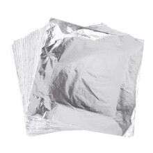 100 Sheets Gold Leaf Imitation Silver Gilding Paper 6.3 """" X 6.3 """" Aluminiumsbladfolie til negle kunst kunsth?ndv?rk Home Decoration Furniture M