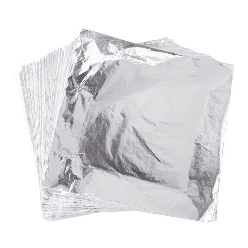 100 ark guldblad imitation silvergildpapper 6