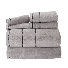 Ensemble de serviettes de coton de luxe - Twist zero a sec rapide et ensemble de 6 pieces douces avec 2 serviettes de bain 2 serviettes a main et