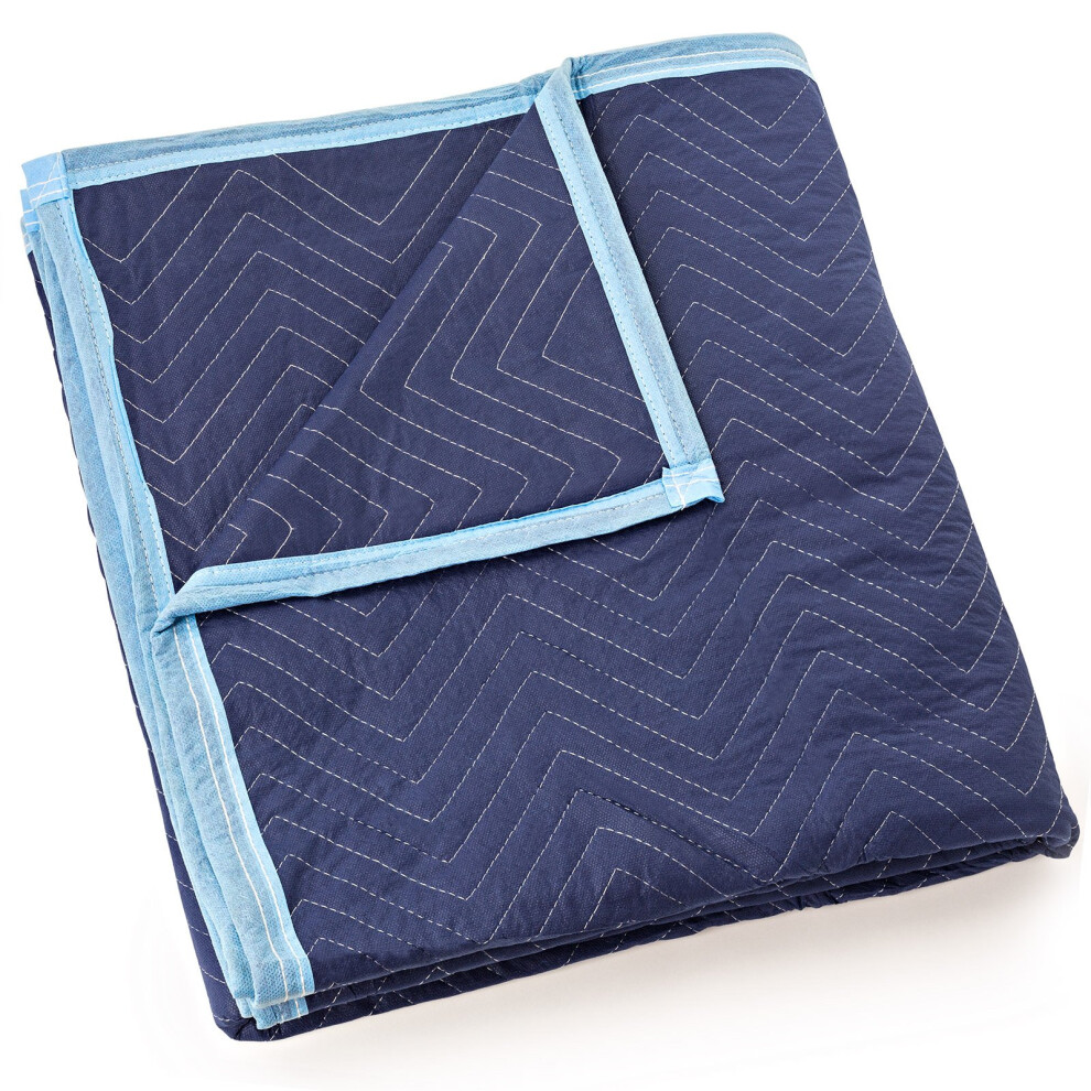 Zeker-Max Blue Sure-Max Moving & Packing Blanket - Deluxe Pro - 80"""" X 72"""" (40 Lb/Dz Weight) - Professional Quilted Shipping Furniture Pad Royal - 1 Blank