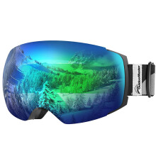 Lunettes de ski OutdoorMaster PRO - Sans cadre, Lentille interchangeable, Protection UV400, VLT 18%