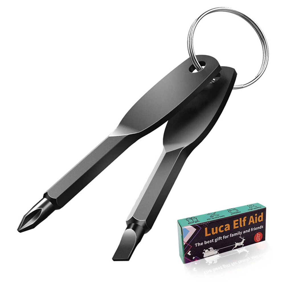 Keychain Screwdriver Set Christmas Gifts For Men Adult Stocking Stuffers For Men Dad Grandpa Best Stocking Stuffer Ideas Style 1/Black 748810326582