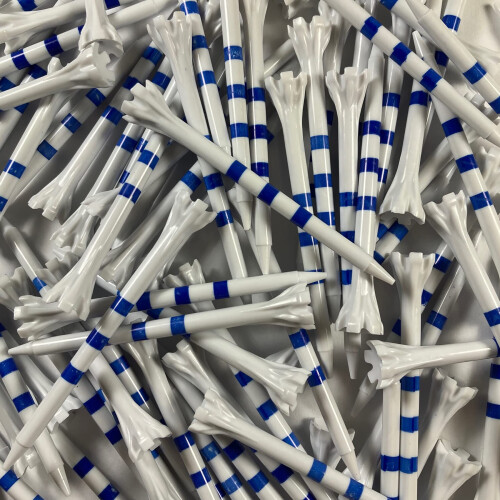 Champ 3-1/4"""" My Hite FLYtee White/Blue Stripe Golf Tee 100 Count