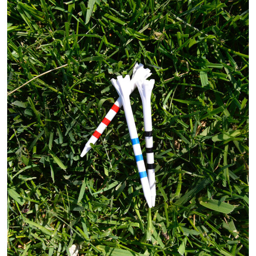 Champ 3-1/4"""" My Hite FLYtee White/Blue Stripe Golf Tee 100 Count 1