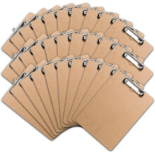 Office Solutions Directe klemborden met clip met laag profiel (set van 30) - Houten klemborden Bulk 30-pack Heavy Duty klembord Bulk Klassieke klembo