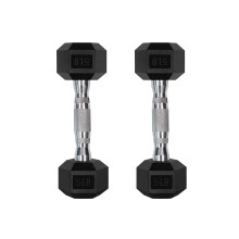 RitFit 5LB Dumbbells Set van 2 met rubber omhulde dumbbellsets met optioneel rek voor thuisgymnastiek Gecoate handgewichten voor krachttraining