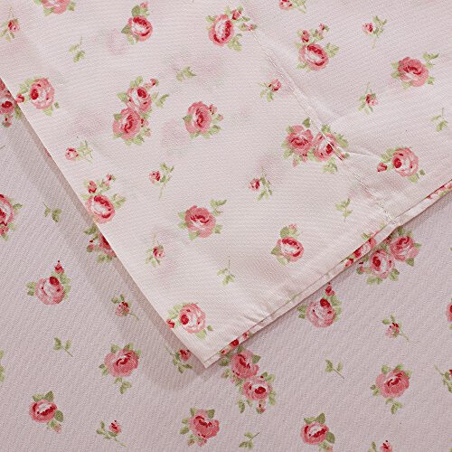 Modern Threads - Soft Microfiber Rose Printed Sheets - Luxurious Microfiber Bed Sheets - Includes Flat Sheet  Fitted Sheet with Deep Pockets  & Pillow 1