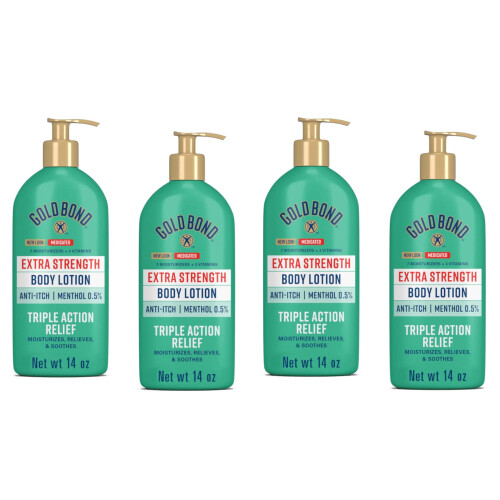 Gold Bond Body Lotion Medicated Extra Strength 14 oz 4er-Pack