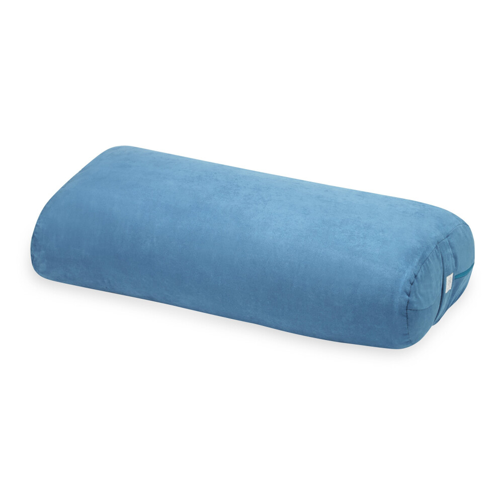 Coussin de m   ditation rectangulaire Gaiam Yoga Bolster, bleu sarcelle, 25 x 12 x 5
