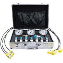 SINOCMP Hydraulic Pressure Test Kit Hydraulic Test Gauge Kit Pressure Gauge Used for Excavators